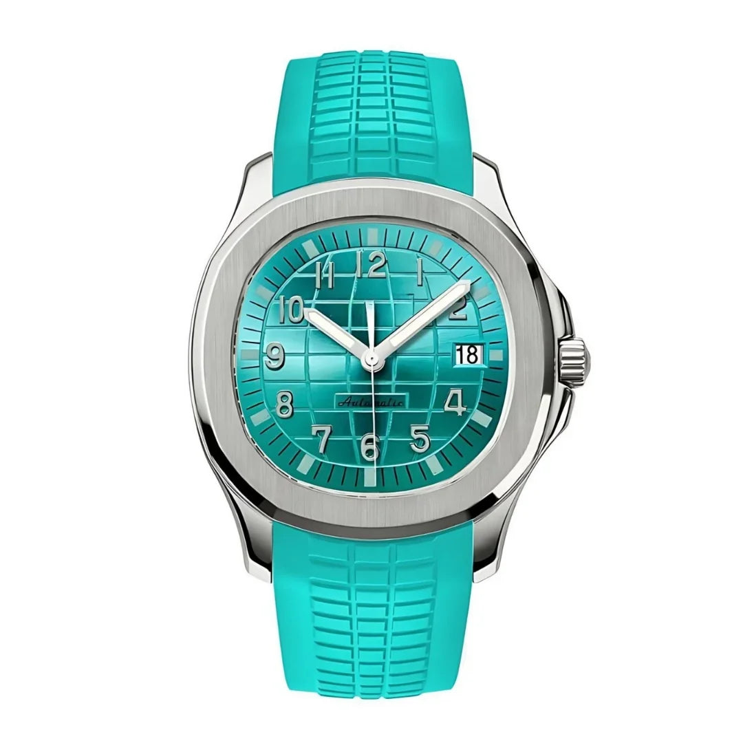 Seiko Mod Aquanaut Tiffany Metallic Blue – Sportuhr mit türkisem Zifferblatt und Armband