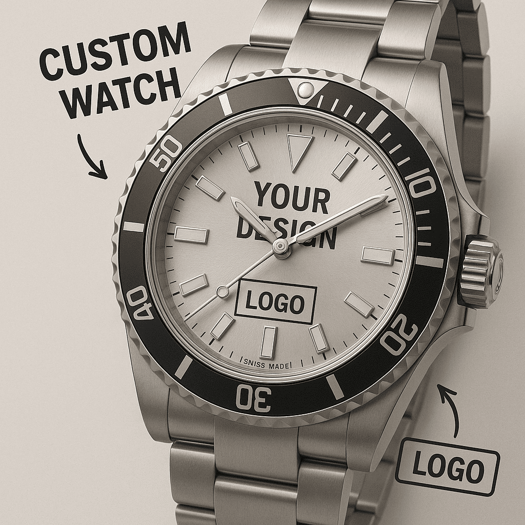 Individuelle Seiko Mod Custom Watch – Uhrendesign mit eigenem Logo und Zifferblatt personalisiert
