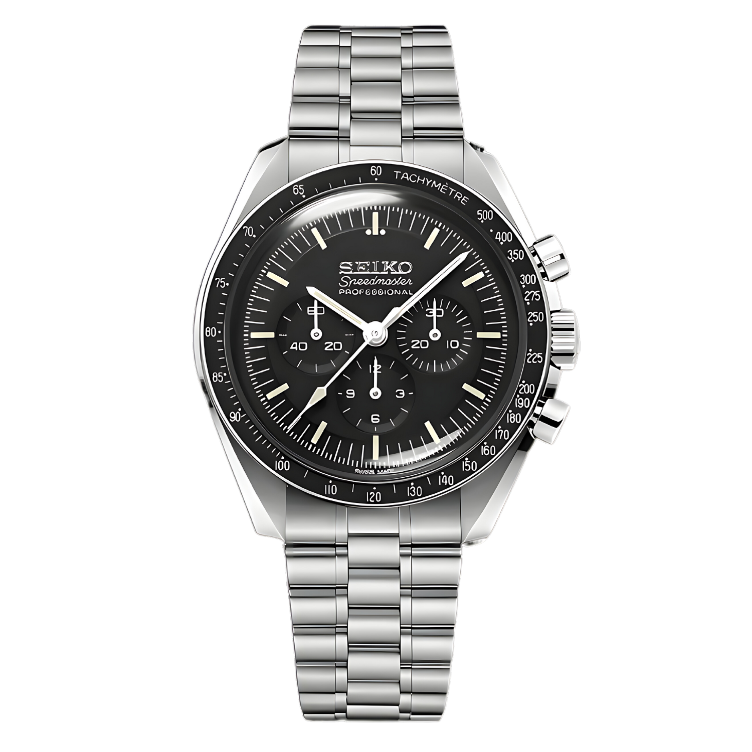 Seiko Mod Speedmaster Black