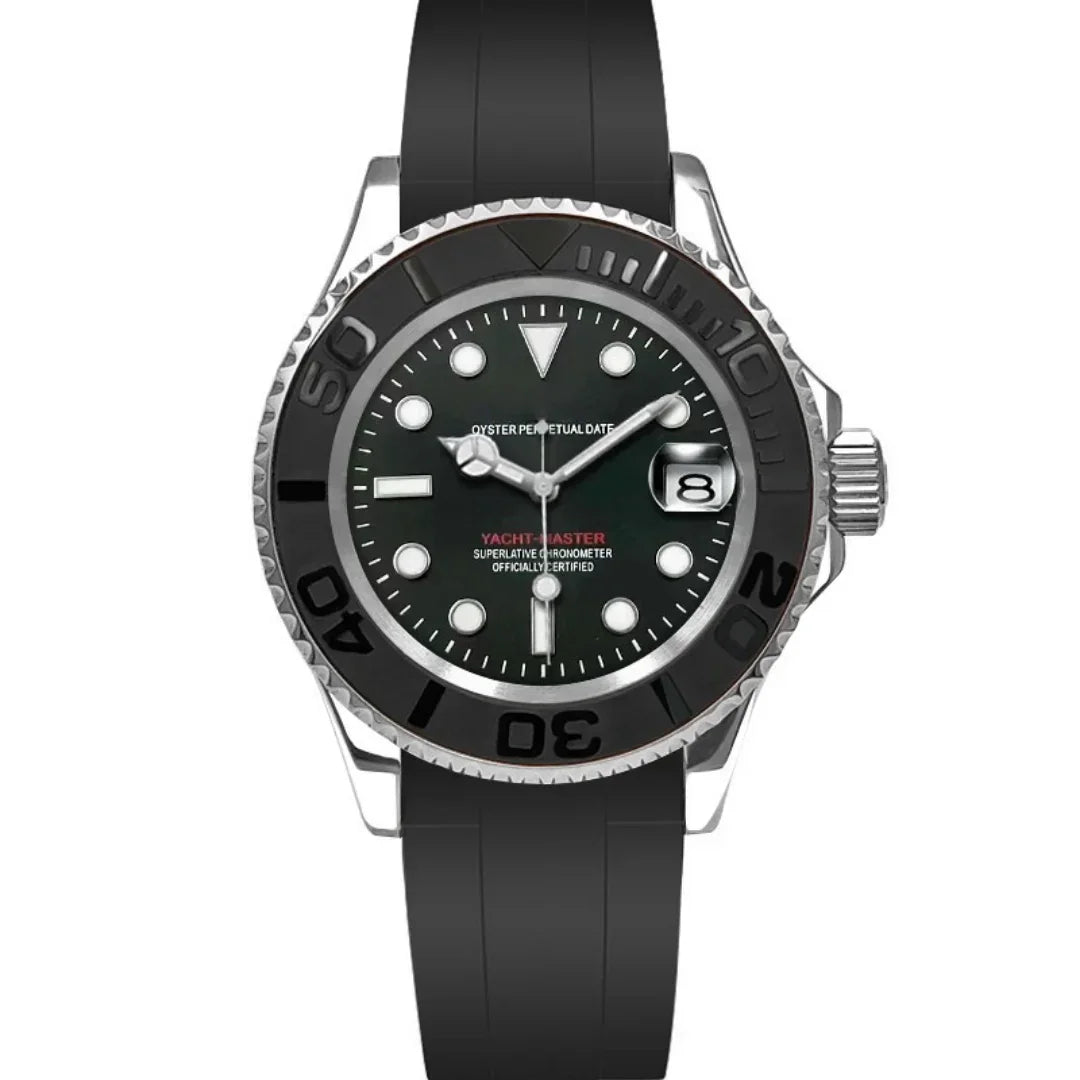 Seiko Mod Submariner Black – Schwarzes Zifferblatt, Edelstahlgehäuse und Lünette, sportliches Design