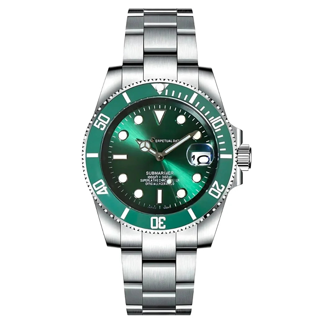 Exklusive Seiko Mod Submariner Hulk mit grünem Zifferblatt und passender grüner Lünette