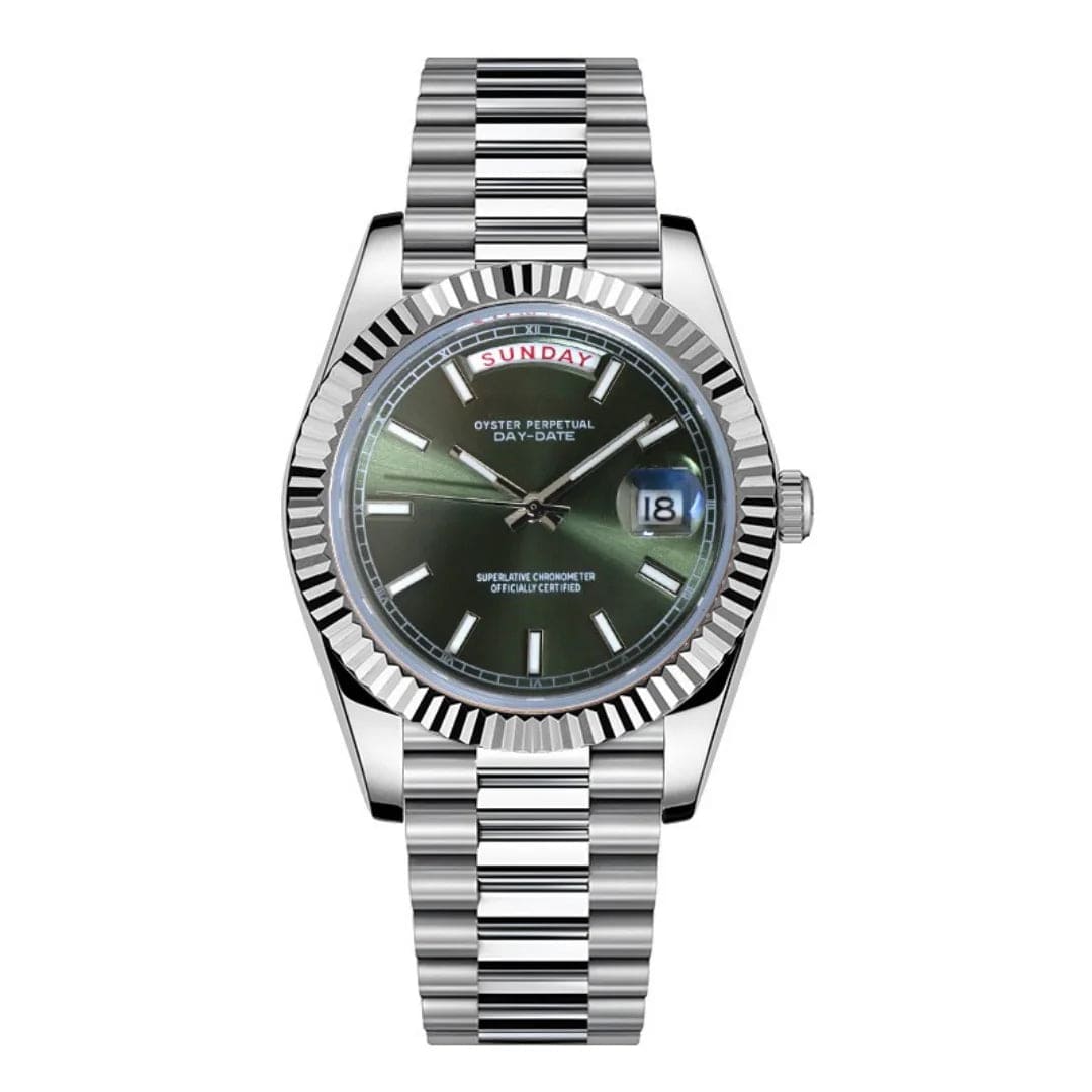 Seiko Mod Day-Date Mint Green – Luxus Automatik Uhr mit grünem Zifferblatt und Wochentagsanzeige