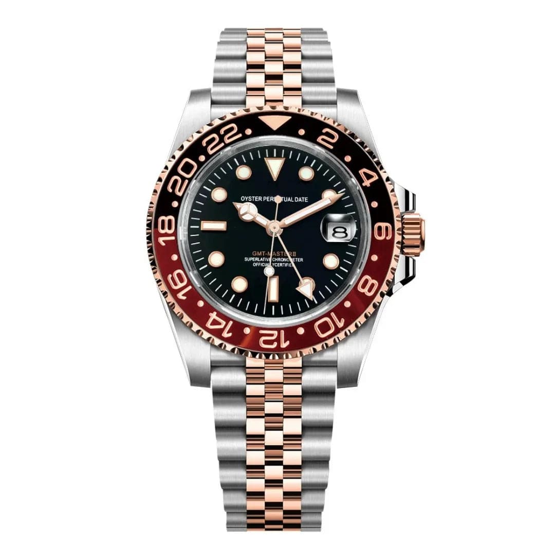 Seiko Mod GMT Rootbeer mit braun- schwarzer Lünette