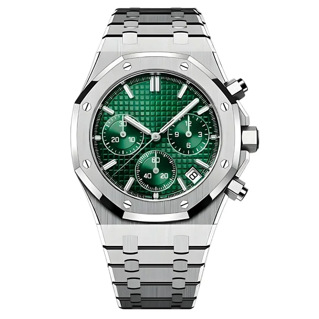 Seiko Mods Royal Oak Chrono Green Dial
