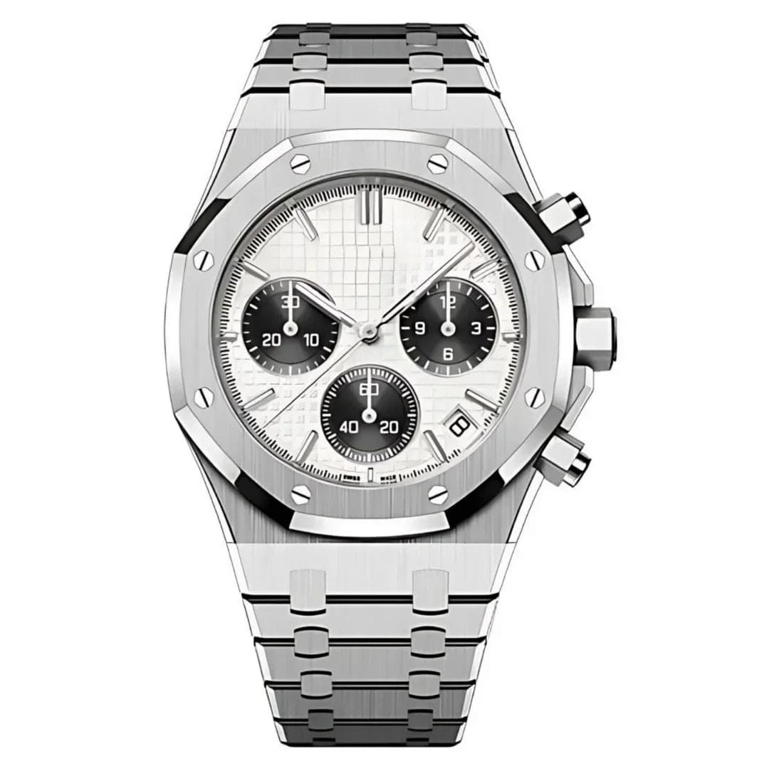 Seiko Mod Royal Oak Chrono Panda Dial